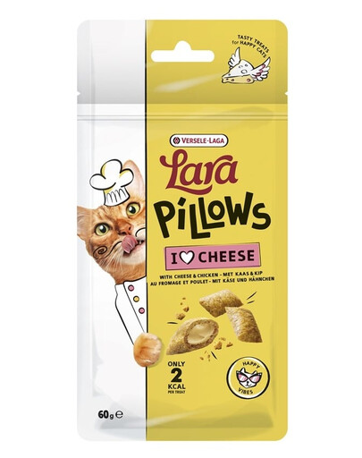 VERSELE-LAGA Lara Snack Pillows with Cheese Happy Vibes 60g skanėstas gerai nuotaikai su sūriu