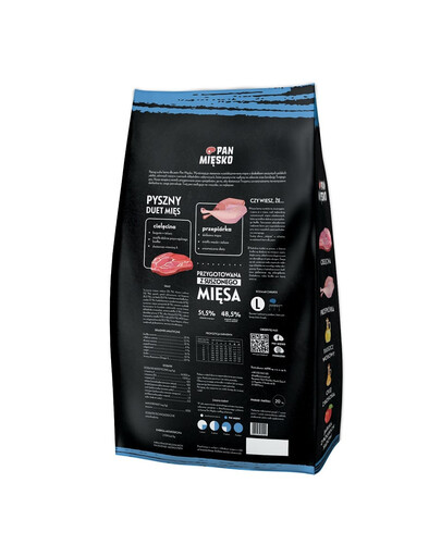 PAN MIŠKO Veršiena su stručiu šuniukams L 20 kg