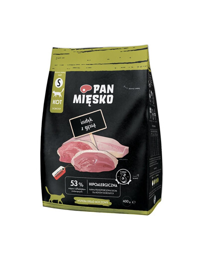 PAN MIĘSKO Kalakutiena ir žąsis katėms, traškūs skanėstai, 400 g
