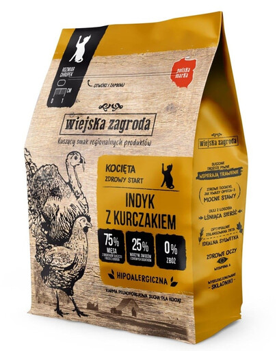 WIEJSKA ZAGRODA Kalakutiena ir vištiena kačiukams 400 g