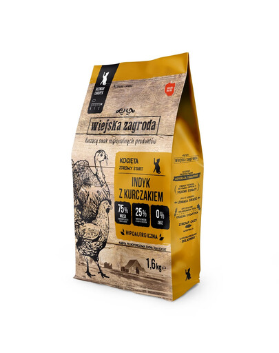 WIEJSKA ZAGRODA Kalakutiena su vištiena kačiukams, 2 x 1,6 kg