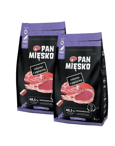 PAN MIĘSKO Veršiena su ėriena senjorų traškučiams M 2x3 kg