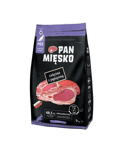 PAN MIĘSKO Aviena su ėriuko mėsa senjorams M 9 kg