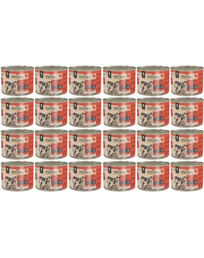 WIEJSKA ZAGRODA Triušis su veršiena drėgnas maistas kačiukams 24x200 g