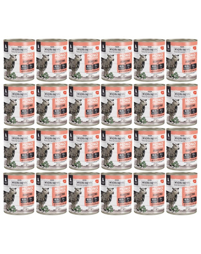 WIEJSKA ZAGRODA Monobaltinis ėriuko mėsos šlapias maistas šuniukams, 24 x 800 g