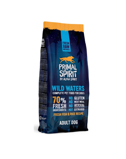 PRIMAL SPIRIT Wild Waters minkštas maistas šunims žuvis 2x12 kg