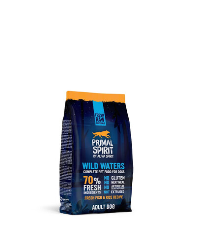 PRIMAL SPIRIT 70% Wild Waters minkštas maistas šunims žuvis 2x1 kg