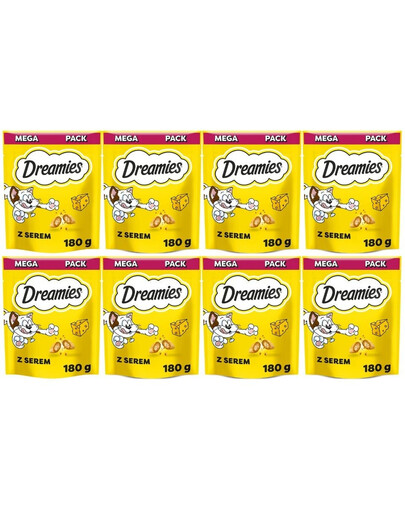 DREAMIES Mega Pack 8x180 g skanus sūrio užkandis katėms