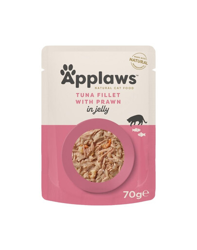 APPLAWS Cat Adult Pouch Tuna with Prawn in Jelly filet su tunu ir krevetėmis želė 70 g