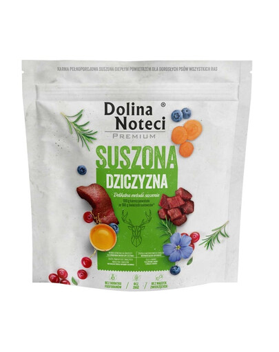 DOLINA NOTECI Premium Džiovintas elnienos šunų maistas 1 kg