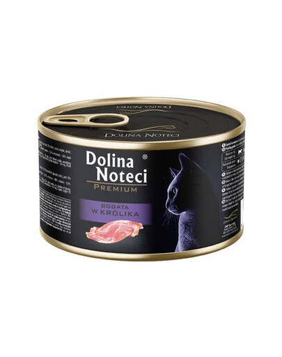 DOLINA NOTECI Premium Turtingas triušienos šlapias kačių maistas 185 g