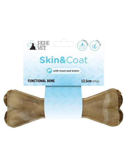 PAKA ZWIERZAKA PEPE Vet Skin&Coat funkcinis kaulas 13,5 cm (70 g) sveikai šunų odai ir kailiui