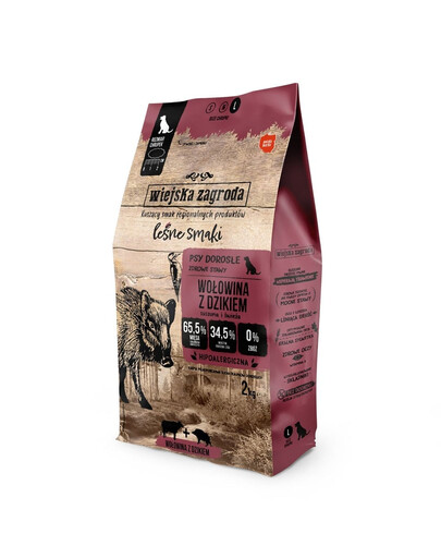 WIEJSKA ZAGRODA Miško skoniai Jautiena su traškia laukine kiaule L 2x2 kg