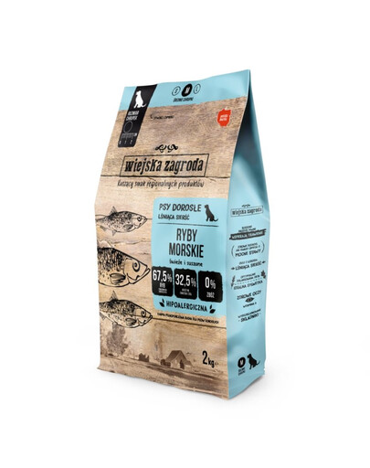 WIEJSKA ZAGRODA Traškūs jūros žuvų gabaliukai M 2x2kg