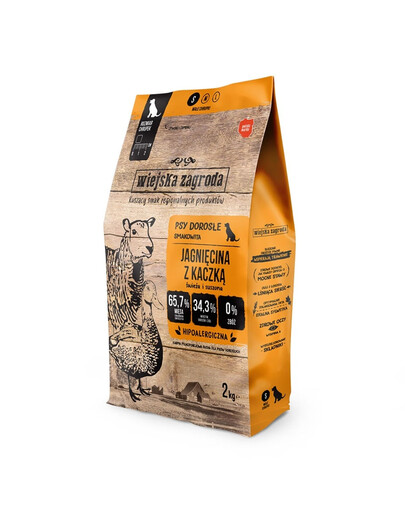 WIEJSKA ZAGRODA Avienos ir antiena šunims, traškučiai, S, 2x2 kg