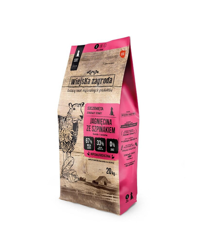 WIEJSKA ZAGRODA Ėriena su traškiais špinatais S 2x20kg