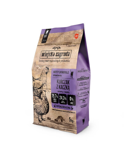 WIEJSKA ZAGRODA Vištiena ir antis katėms, 2 x 5 kg