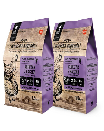 WIEJSKA ZAGRODA Vištiena su antis 2x1,6 kg