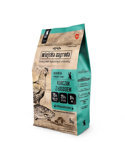 WIEJSKA ZAGRODA Vištiena su lašiša kačiukams 2x5 kg