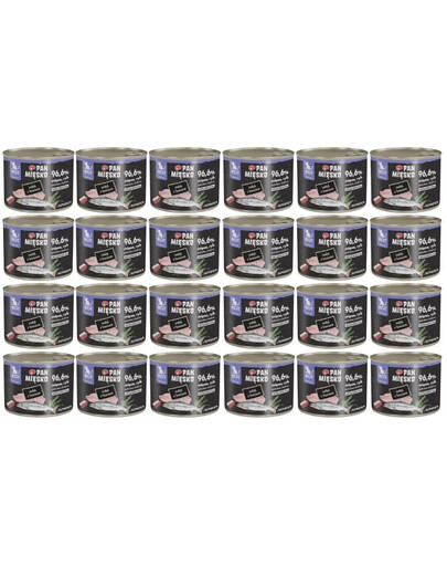 PAN MIĘSKO Kalakotų maistas su kalakutiena ir lašiša 24x200 g