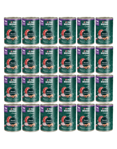 PAN MIŠKAS su žolelėmis Paštetas su krevetėmis šunims 24x400 g