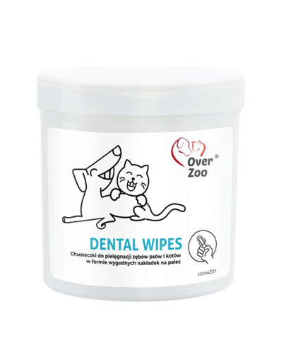 OVER ZOO Dental Wipes dantų priežiūros servetėlės šunims ir katėms 50 vnt.
