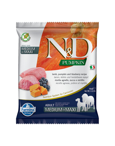 N&D Pumpkin Lamb&Blueberry Adult Medium & Maxi 100 g