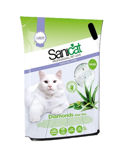 SANICAT Diamonds Aloe Vera 5 l sugerianti katėms