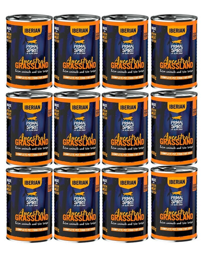 PRIMAL SPIRIT Iberian Ancestral Grassland šlapias maistas šunims 12x400 g