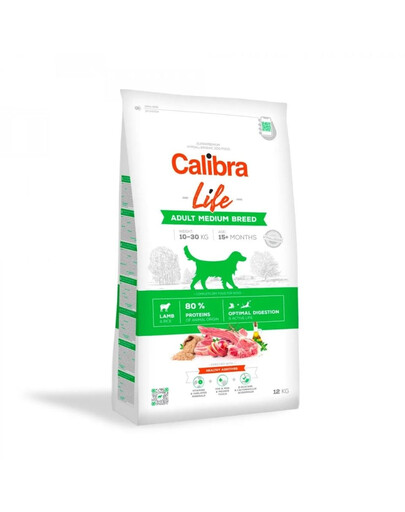 CALIBRA Dog Life Adult Medium Breed Lamb 2,5 kg su aviena vidutinio dydžio šunims