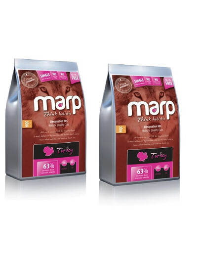 MARP Holistic karma z indykiem dla starszych psów 2 x 18 kg