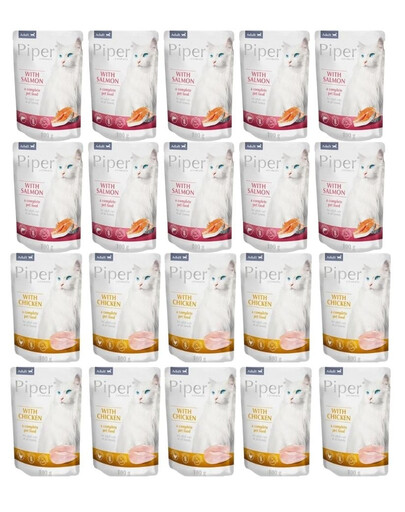 PIPER Animals Cat Adult Mix smaków saszetka 20x100 g mokra karma dla kotów