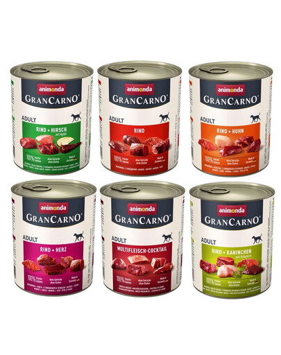 ANIMONDA Grancarno Pakiet MIX 6x800g