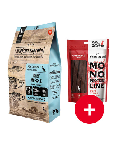 WIEJSKA ZAGRODA Jūros žuvų traškučiai M 9 kg + NEMOKAMAS skanėstas