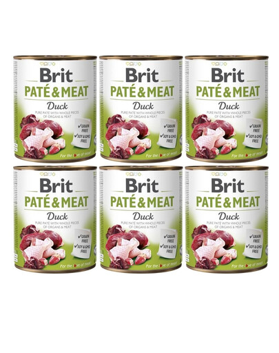 BRIT Pate&Meat Duck 6x800 g pasztet z kaczką