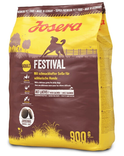 JOSERA Dog Festival 24x900g skirtas išrankiesiems šunims, su skaniu padažu