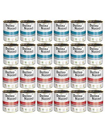 DOLINA NOTECI Mix Aukščiausios kokybės skoniai, turtingi upėtakio ir jautienos 24x800g