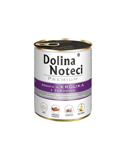 DOLINA NOTECI Premium įvairių skonių rinkinys su ėriena ir triušiena su spanguolėmis 24x800 g