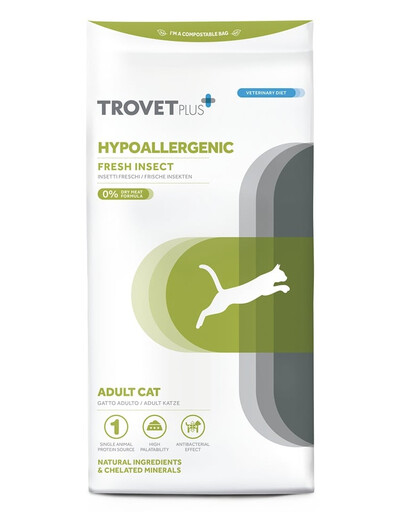 TROVET Plus Hypoallergenic Fresh Insect IRD katėms 2,5 kg