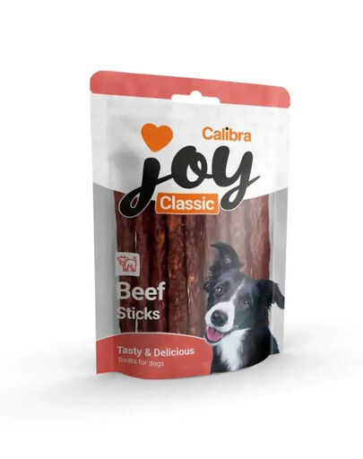 CALIBRA Dog Joy Classic Beef Sticks 250 g pusiau drėgni jautienos lazdeles