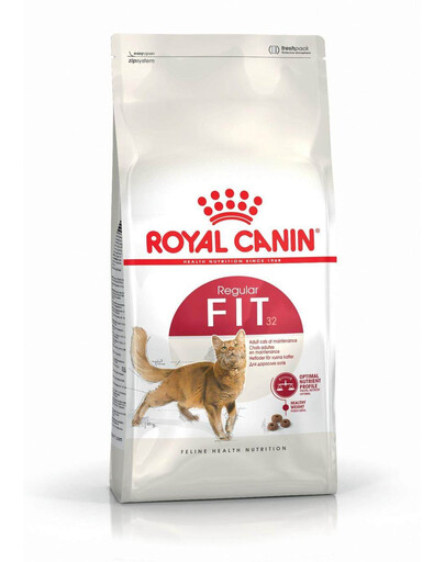 ROYAL CANIN REGULAR FIT 32 12x400 g sausas maistas suaugusiems katėms, padedantis išlaikyti puikią fizinę formą
