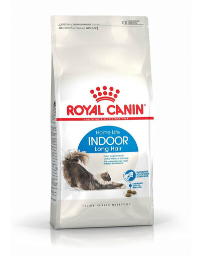 ROYAL CANIN Indoor Long Hair 12x400 g sausas maistas suaugusiems, ilgaplaukiams katėms, gyvenančioms tik namuose