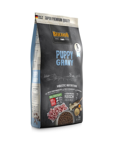 BELCANDO Puppy Gravy, 4 × 1 kg – sausas pašaras šuniukams iki 4 mėnesių amžiaus