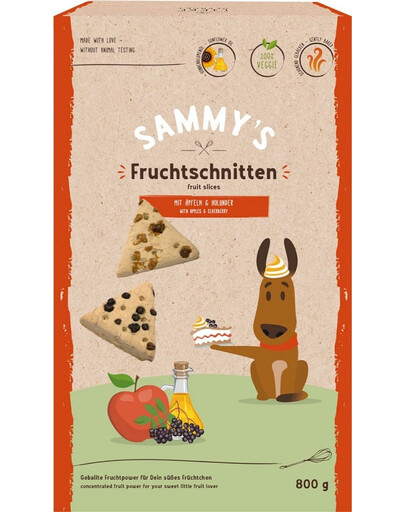 BOSCH SAMMY’S Fruit Slices Vaisiniai trikampiai 6 x 800 g