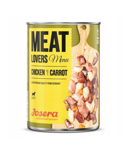 JOSERA Meatlovers menu vištiena su morkomis 12x800g