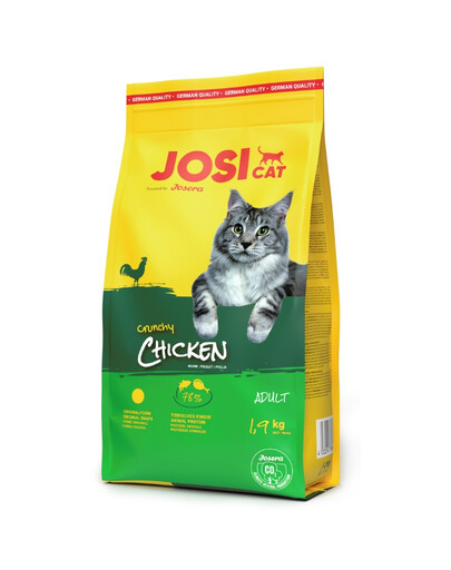 JOSERA JosiCat Crunchy Chicken 2x1,9kg su paukštiena suaugusiems katėms