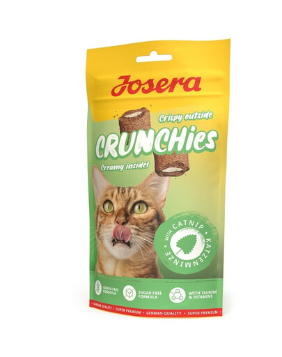 JOSERA Crunchies with Catnip 24x60 g traškūs skanėstai su katėms skirtu katės mėtų ekstraktu