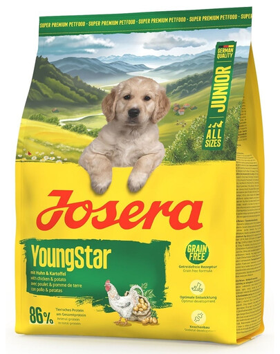 JOSERA YoungStar 12x900g be grūdų šuniukų maistas