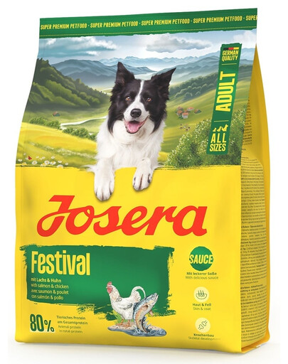 JOSERA Festival 12x900g skirtas išrankiesiems šunims su skaniu padažu