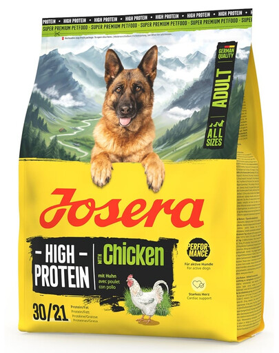 JOSERA High Protein Adult Chicken 6x900g aukštos energetinės vertės ėdalas sportiniams šunims